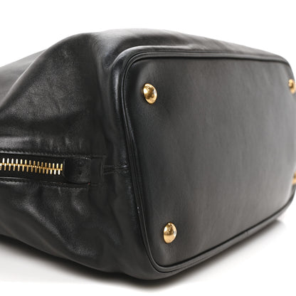 Prada Soft Calf Side Zip Tote Black 8 of 9