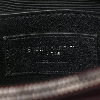 Saint Laurent Sheepskin Matelasse Chevron Monogram Medium College Bag Amaranto 7 of 10