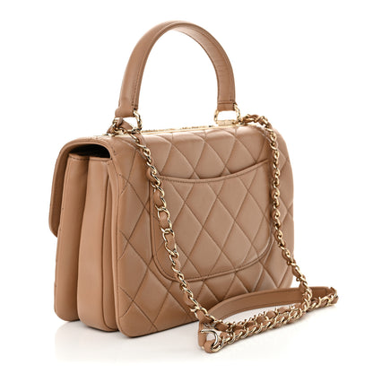 Chanel Lambskin Quilted Small Trendy CC Dual Handle Flap Bag Beige 3 of 11