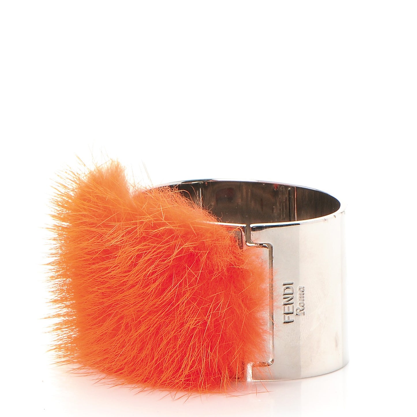 Mink Fur Cuff L Orange