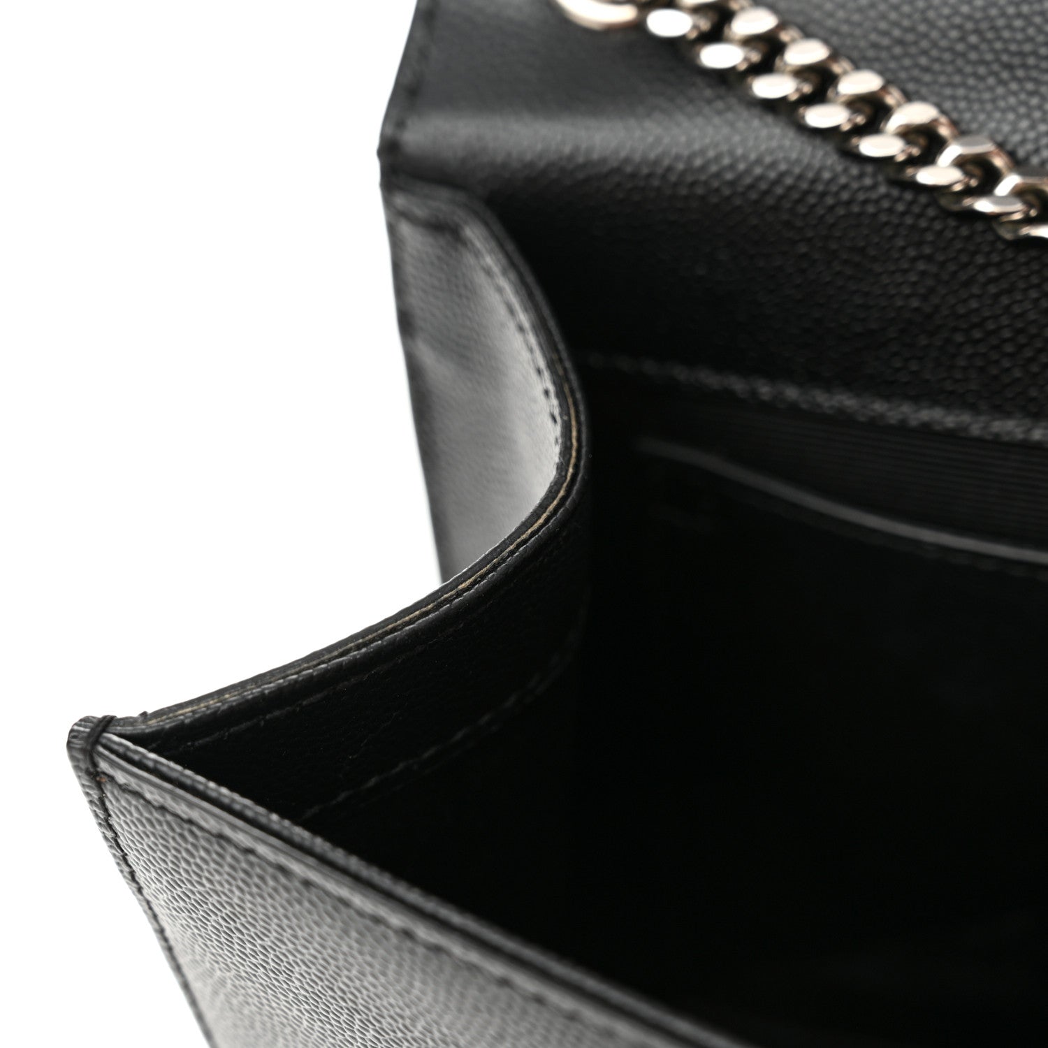 Saint Laurent Grain De Poudre Medium Classic Monogram Kate Satchel Black 14 of 17