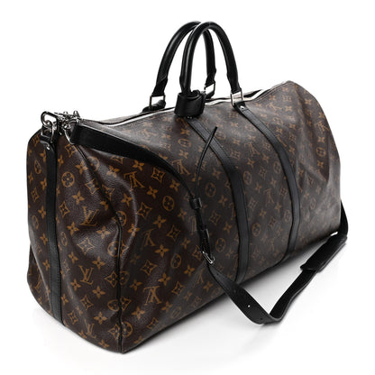 Louis Vuitton Monogram Macassar Keepall Bandouliere 55 2 of 5