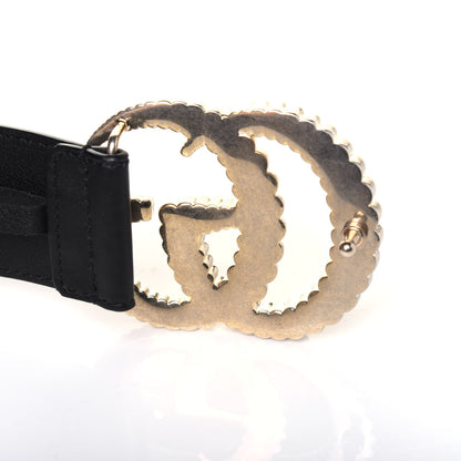 Gucci Moon Calfskin Torchon Double G 40mm Belt 80 32 Black 4 of 8