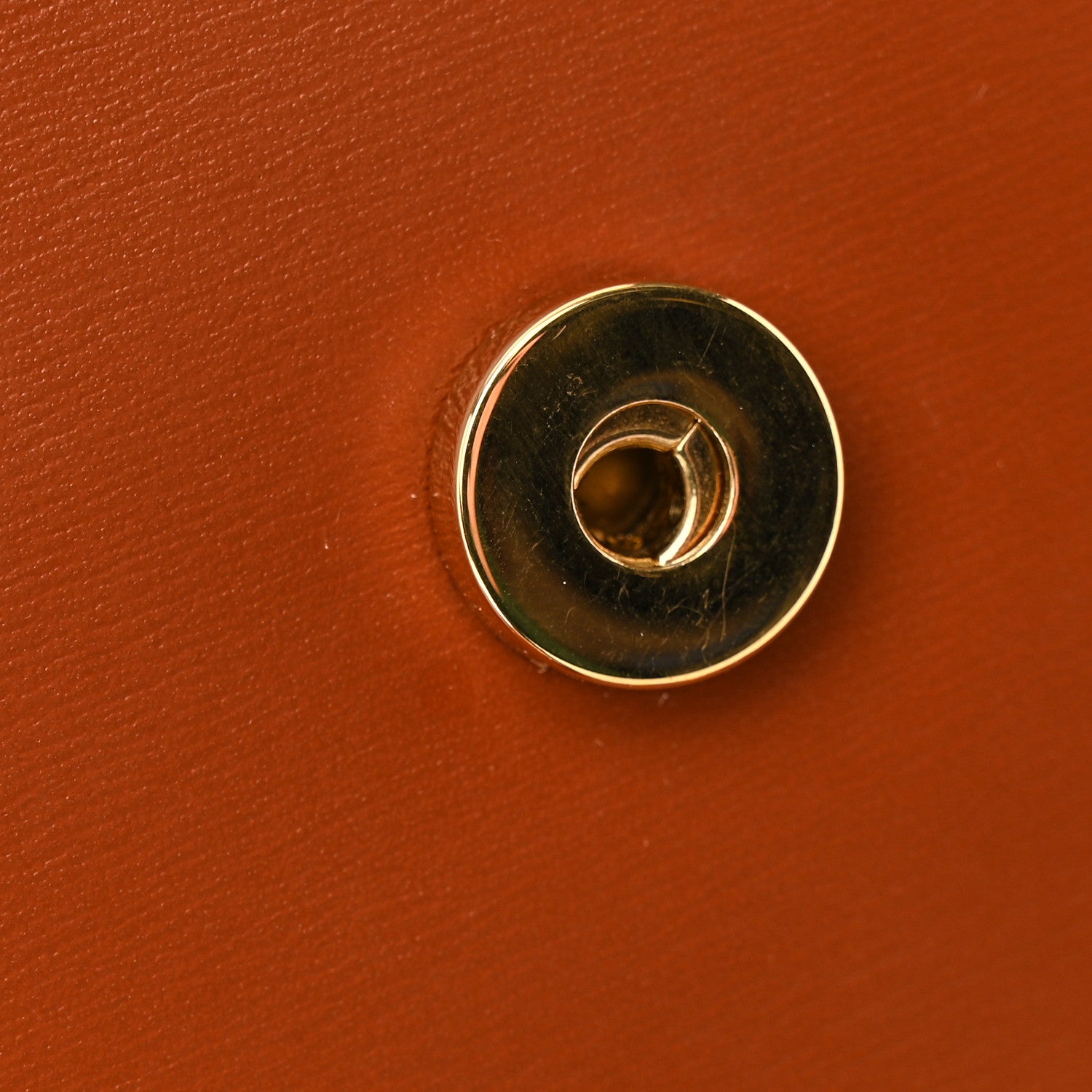 Celine Shiny Calfskin Cuir Triomphe Wallet on Chain Tan 12 of 12