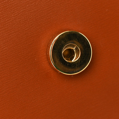 Celine Shiny Calfskin Cuir Triomphe Wallet on Chain Tan 12 of 12