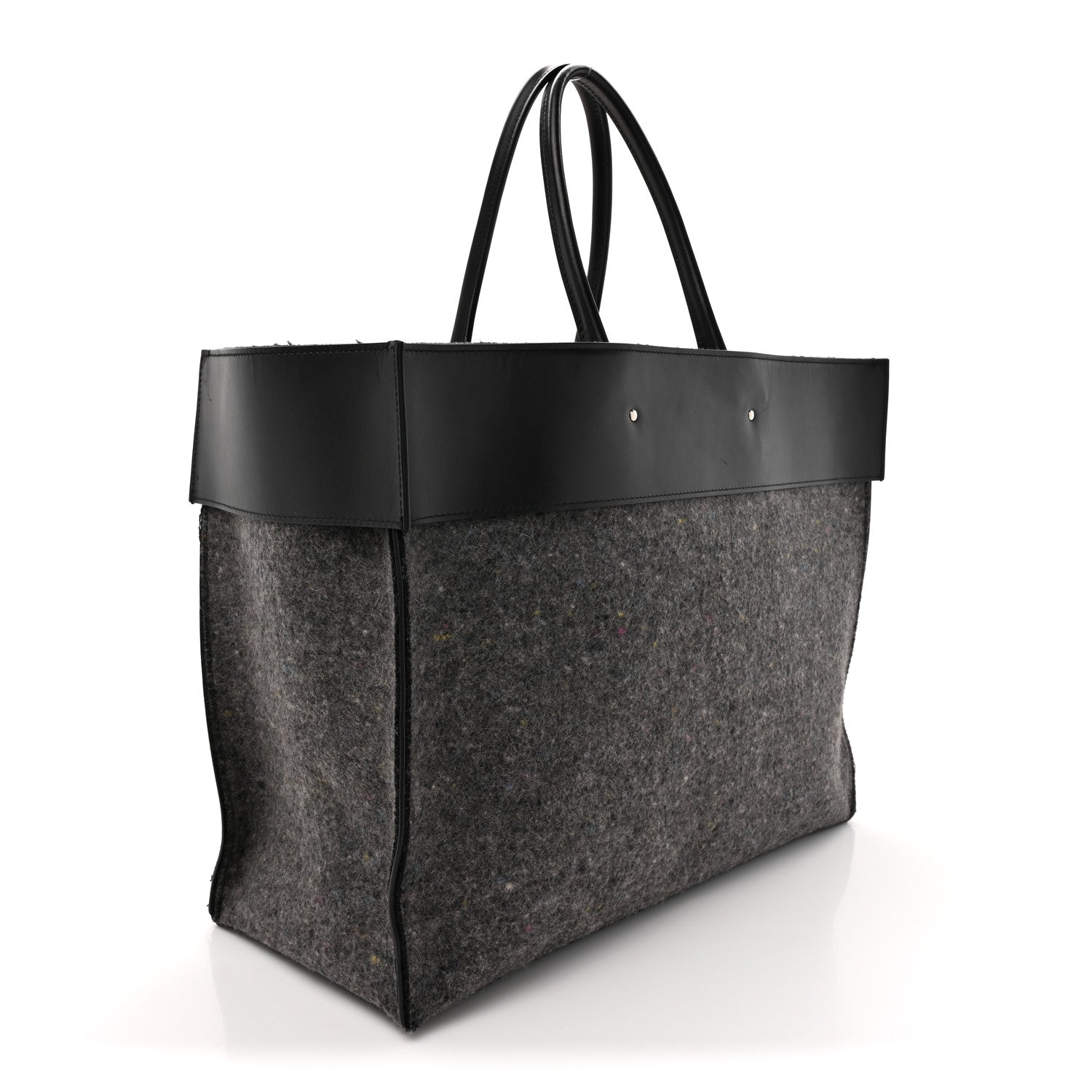 Balenciaga Felt Calfskin Papier A4 Tote Grey Black 3 of 15