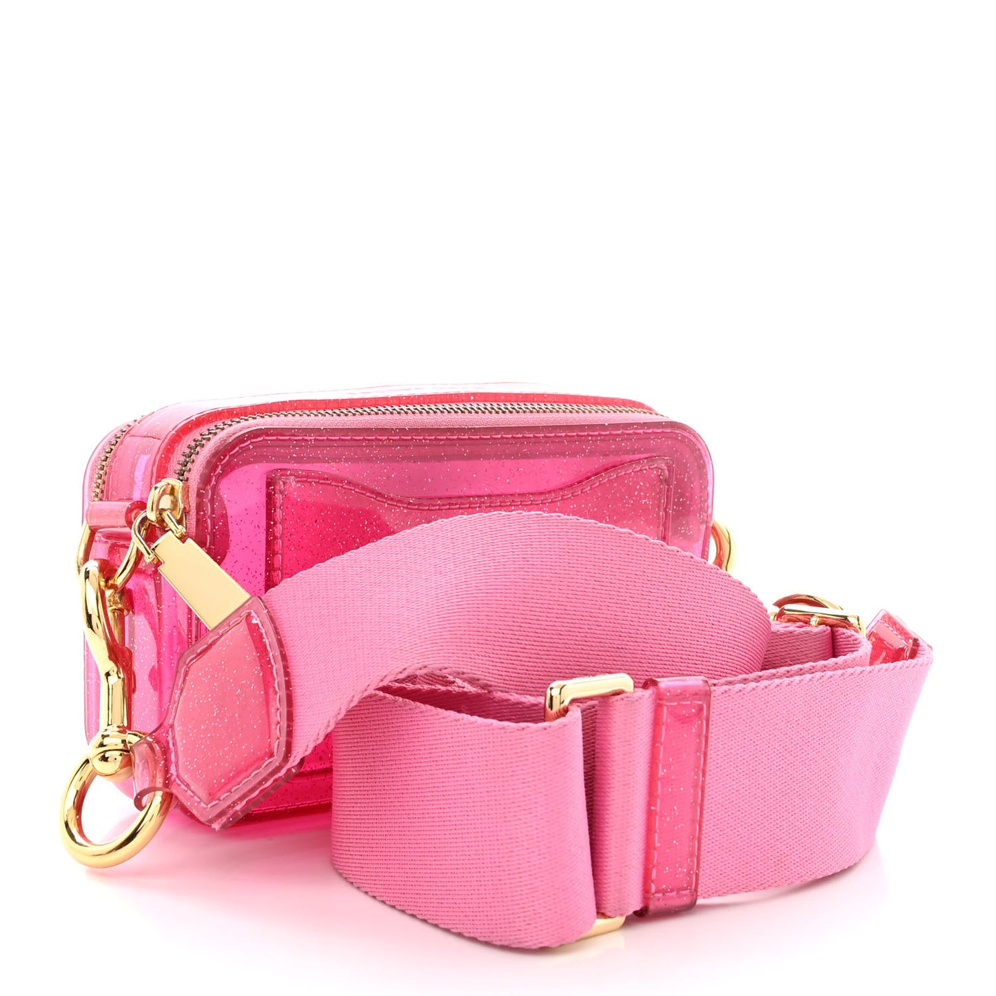 Jelly Glitter Small Snapshot Camera Bag Pink