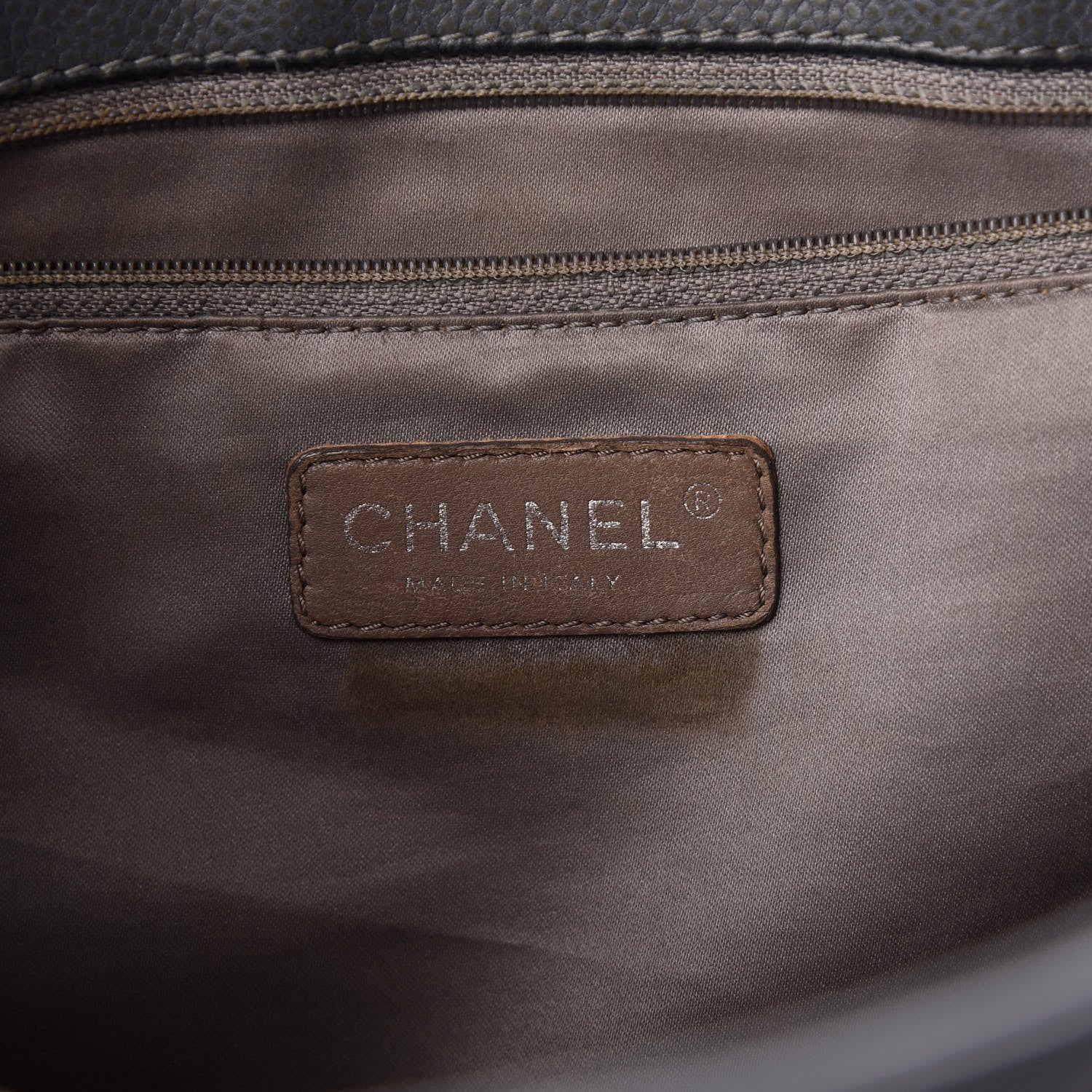 Chanel Caviar Quilted Grand Shopping Tote GST Dark Grey 6 of 10