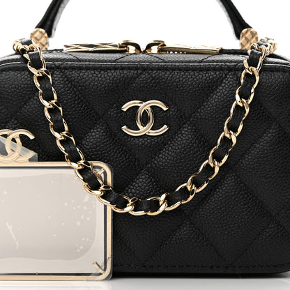 Chanel Caviar Quilted Small Top Handle Vanity Case Black 8 of 11