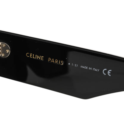 Celine Acetate Flat Top Rectangular Sunglasses CL400921 Black 6 of 8
