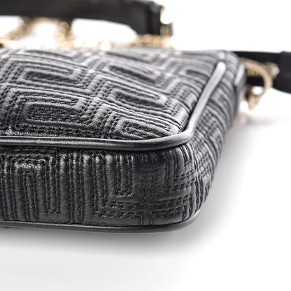 Versace Nappa Quilted Palazzo Chain Crossbody Bag Black 6 of 9
