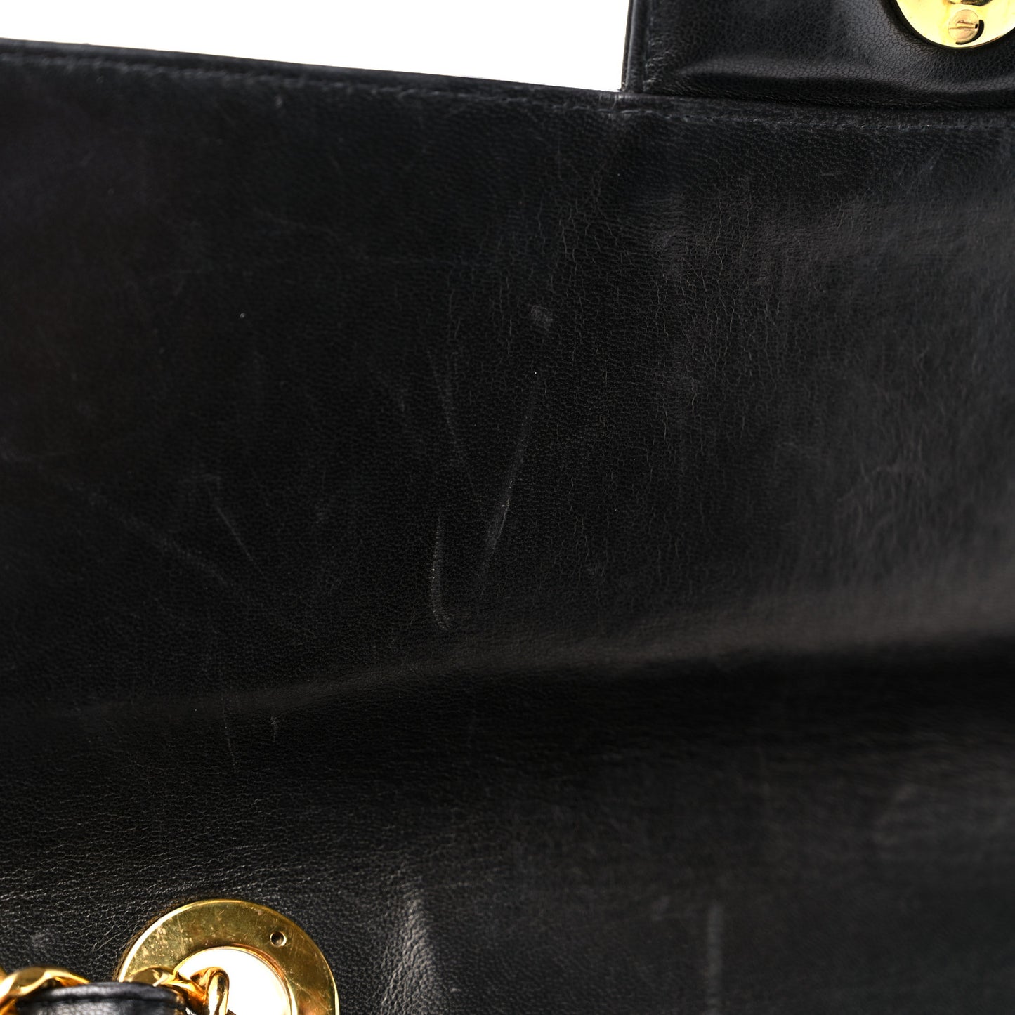 Lambskin Quilted XL Jumbo Single Flap Black