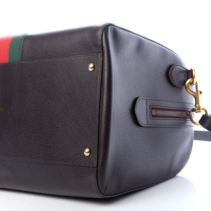 Gucci Calfskin Web Duffle Dark Brown 8 of 8