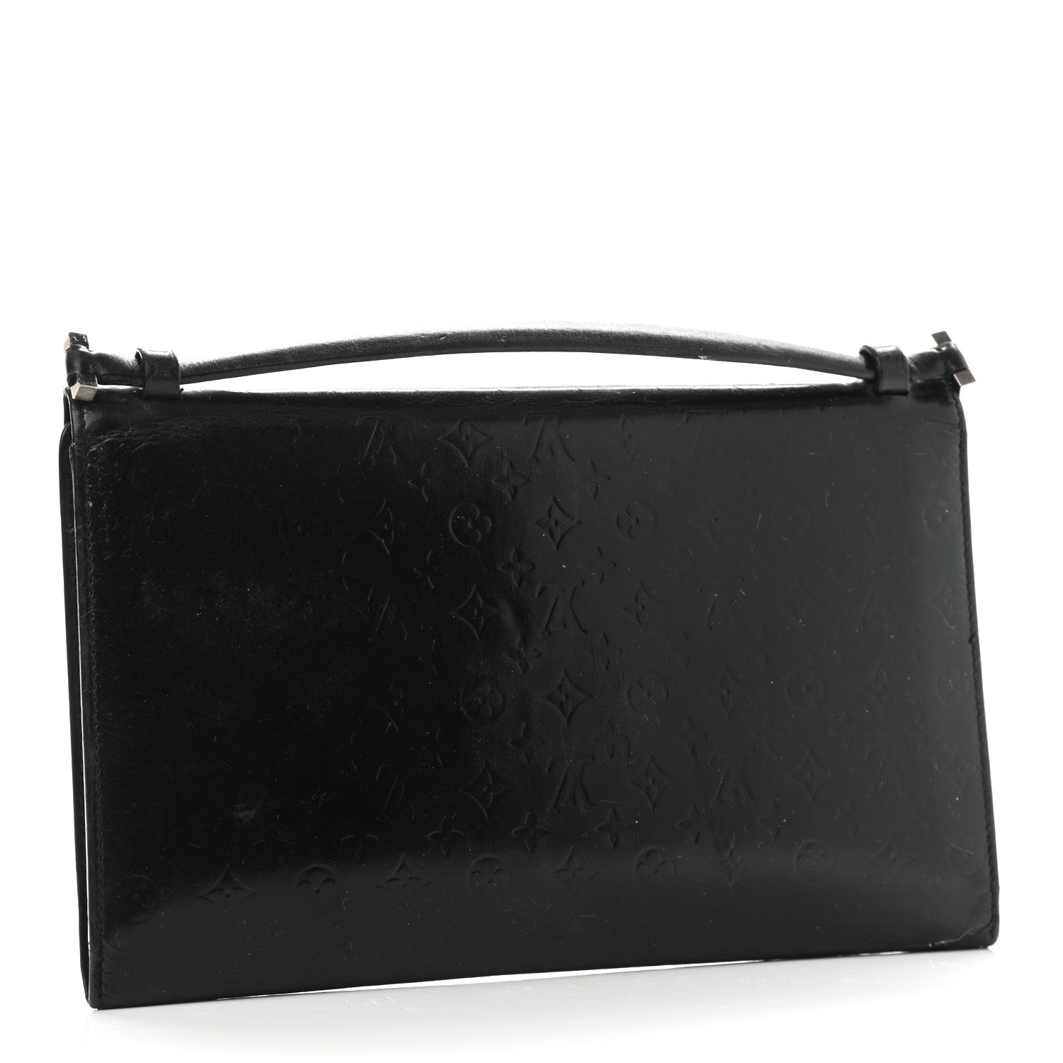 Louis Vuitton Monogram Glace Anouchka Pochette MM Black 3 of 12