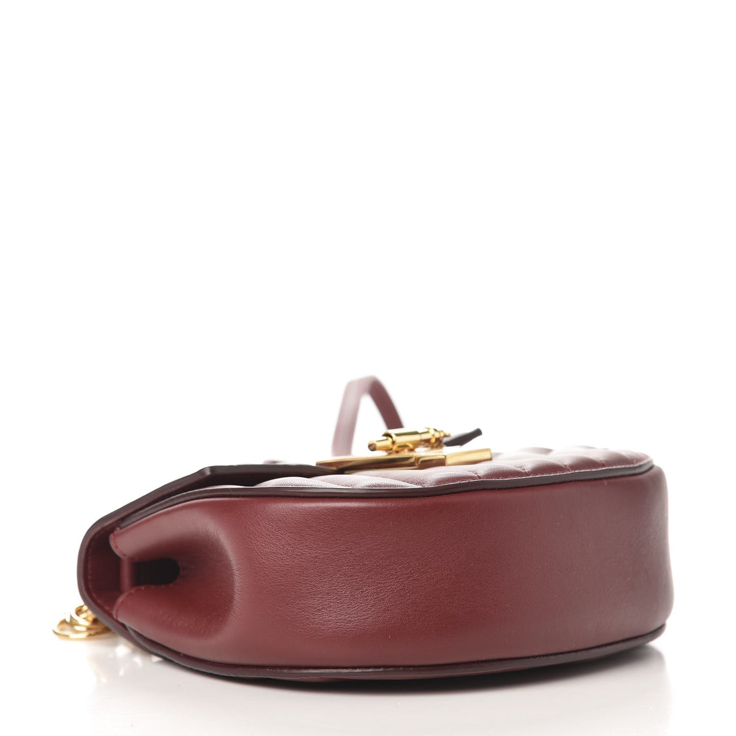 Calfskin Quilted Mini Drew Bijou Shoulder Bag Plum Purple