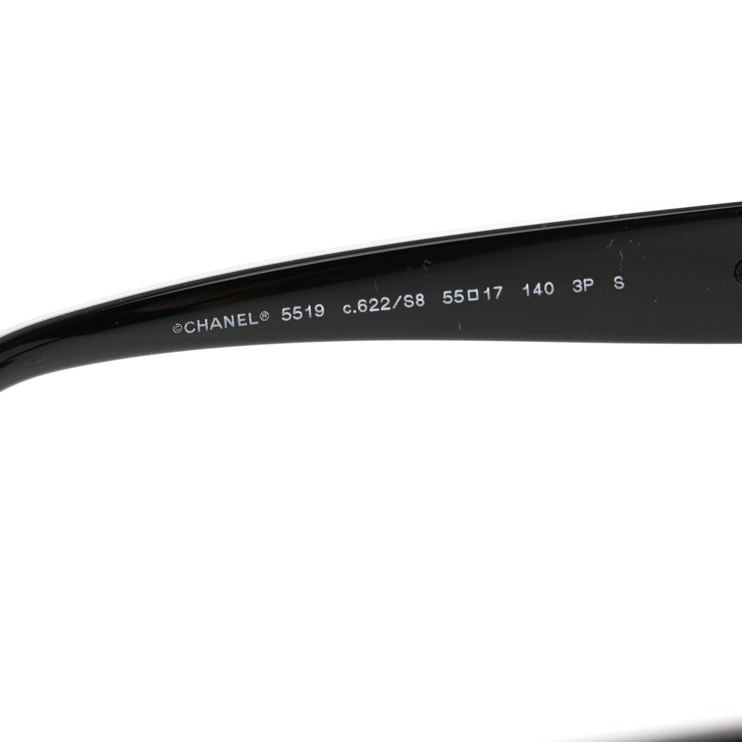 Chanel Acetate Square CC Heart Sunglasses 5519 Black 5 of 9