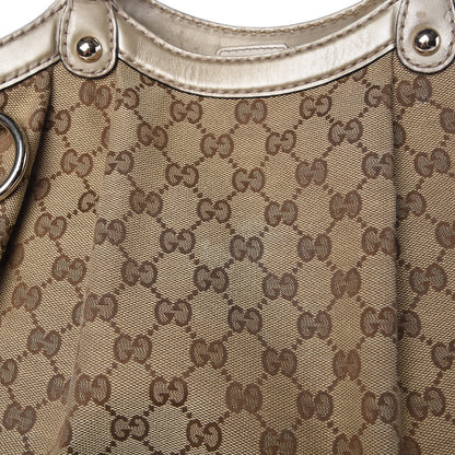 Gucci Monogram Medium Sukey Tote Champagne 14 of 15