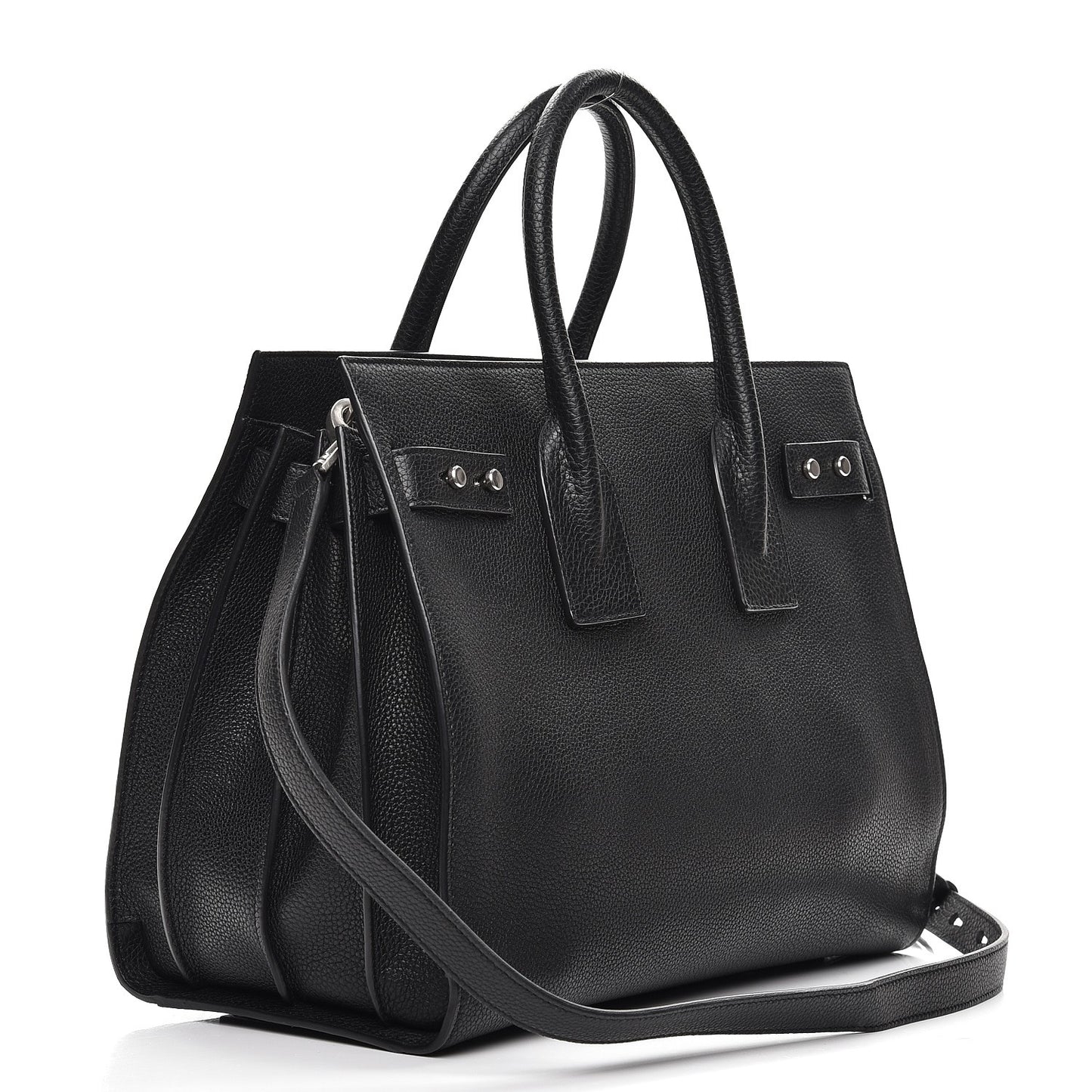 Grained Calfskin Small Supple Sac De Jour Black