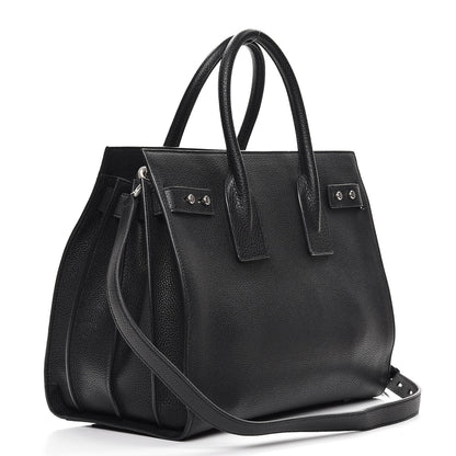 Saint Laurent Grained Calfskin Small Supple Sac De Jour Black 4 of 12