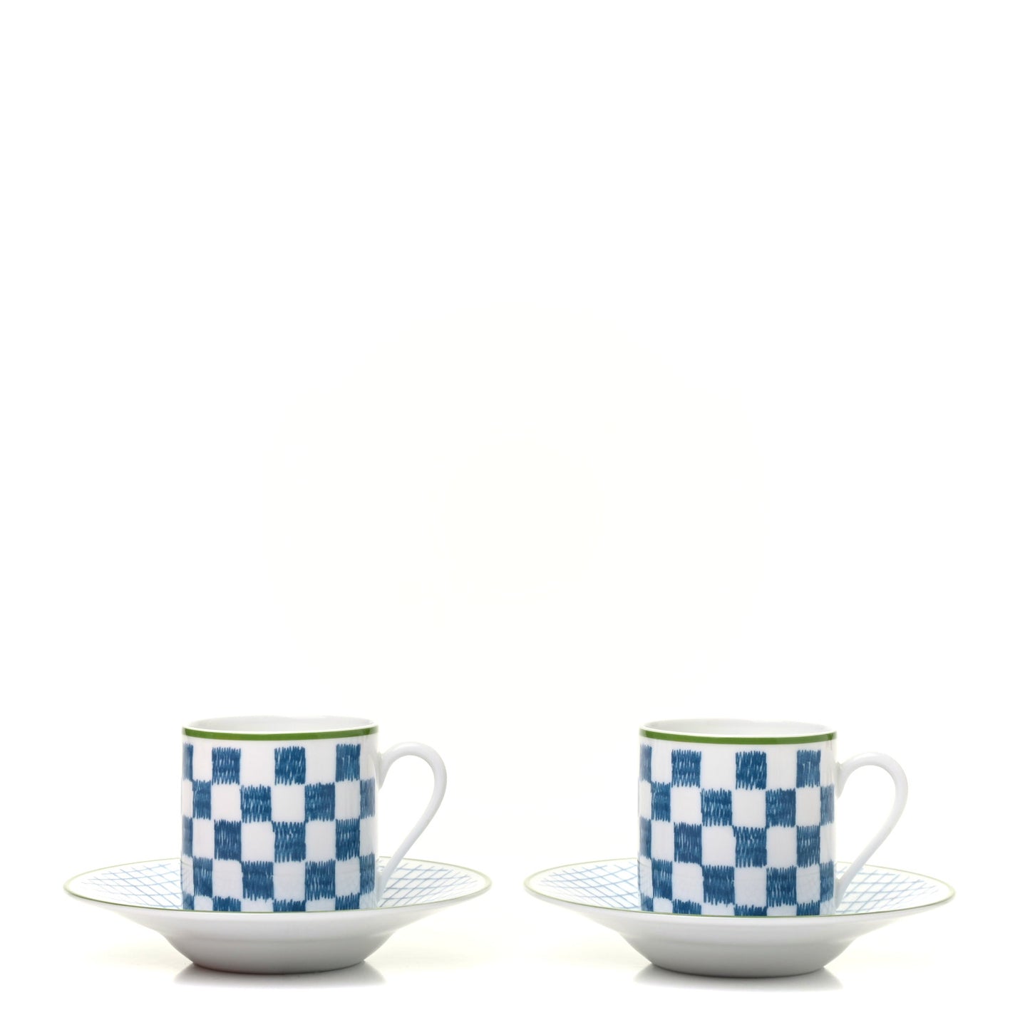 Porcelain A Walk In The Garden Coffee Cup And Saucer Set Of 2
