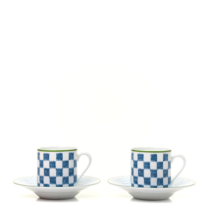 Hermes Porcelain A Walk In The Garden Coffee Cup And Saucer Set Of 2 1 of 9