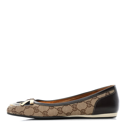 Gucci Monogram Flats 37 Black 1 of 5
