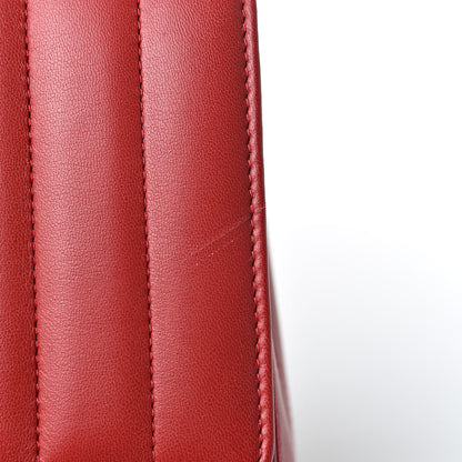 Saint Laurent Lambskin Matelasse Monogram Medium Vicky Chain Bag Rouge Eros 9 of 12
