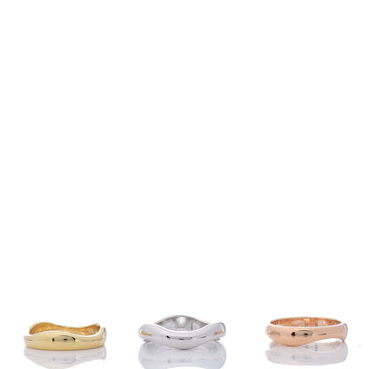 Cartier 18K Pink Yellow White Gold Love Me Band Ring Set of 3 50 5.25 4 of 6