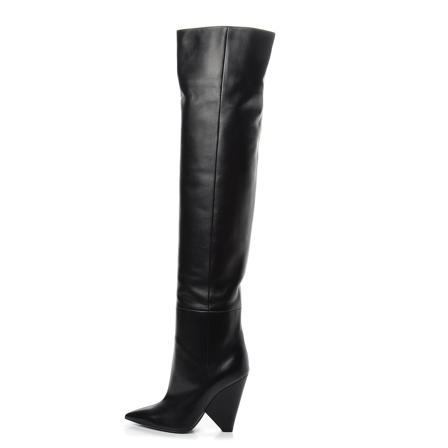 Calfskin Niki 105 Thigh High Boots 36.5 Black