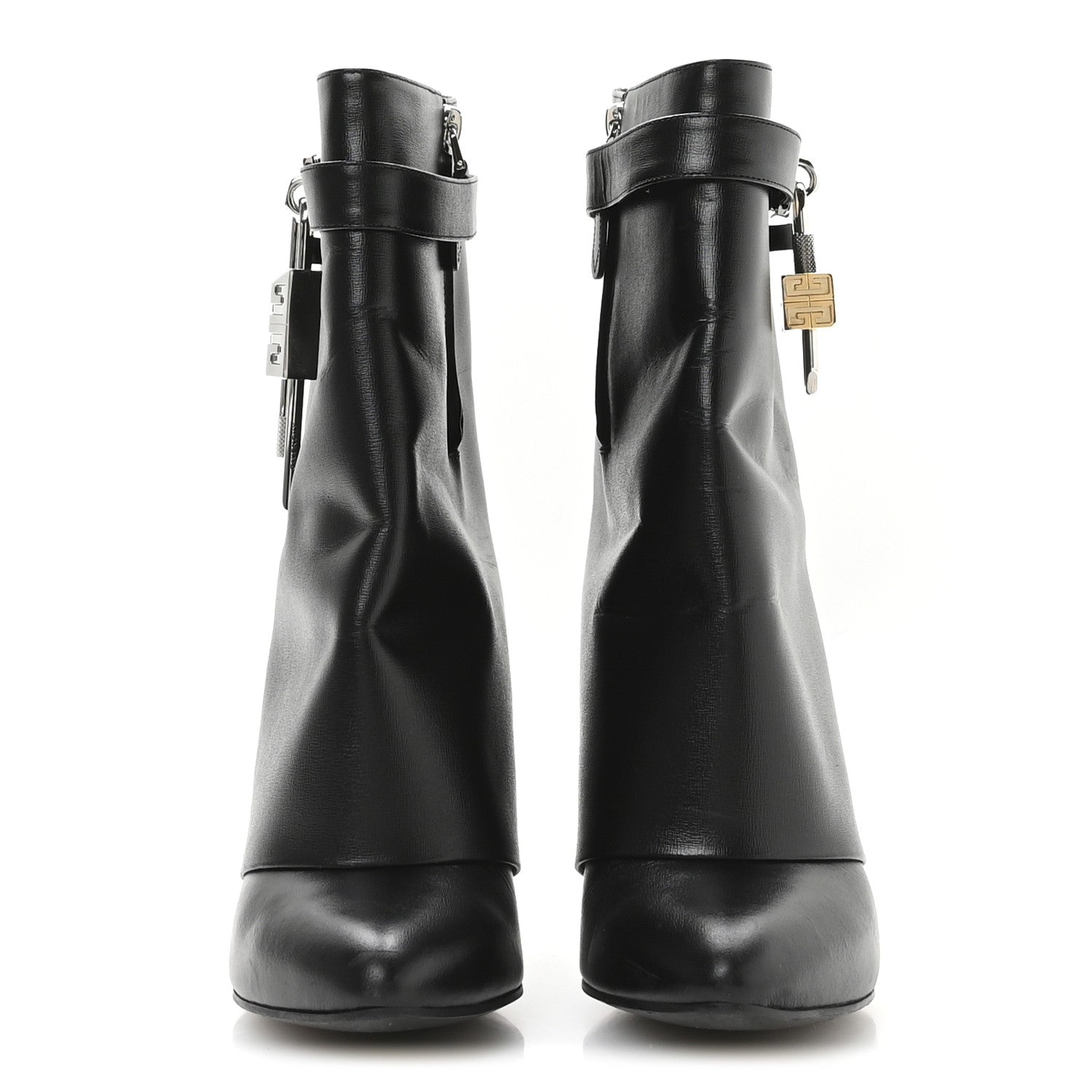 Givenchy Calfskin Shark Lock Ankle Boots 39 Black 3 of 8