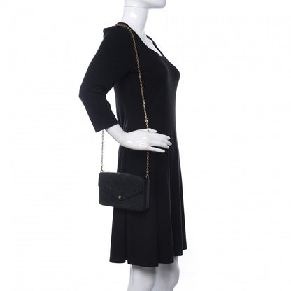 Louis Vuitton Empreinte Pochette Felicie Chain Wallet Black 2 of 10