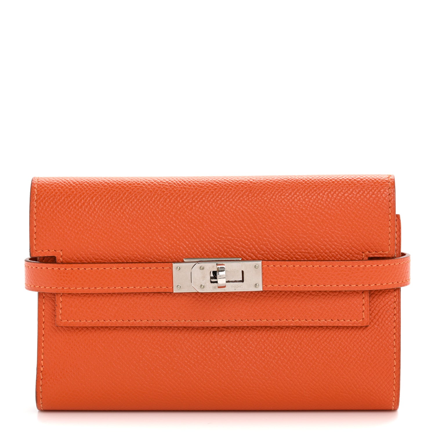 Hermes Epsom Medium Kelly Wallet Feu 1 of 11