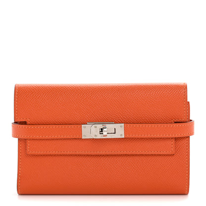 Hermes Epsom Medium Kelly Wallet Feu 1 of 11