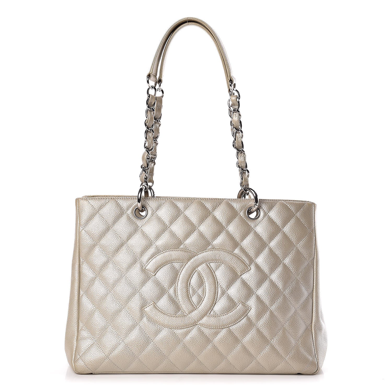 Chanel Caviar Quilted Grand Shopping Tote GST Pearl 1 of 16