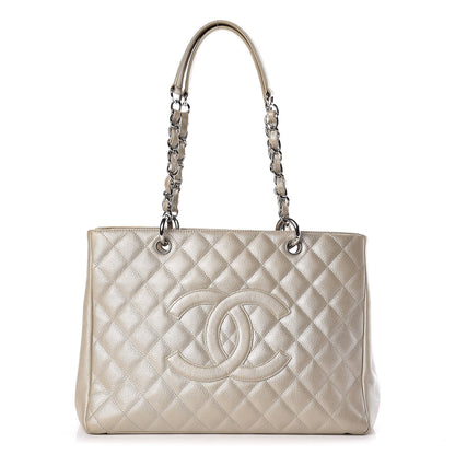 Chanel Caviar Quilted Grand Shopping Tote GST Pearl 1 of 16