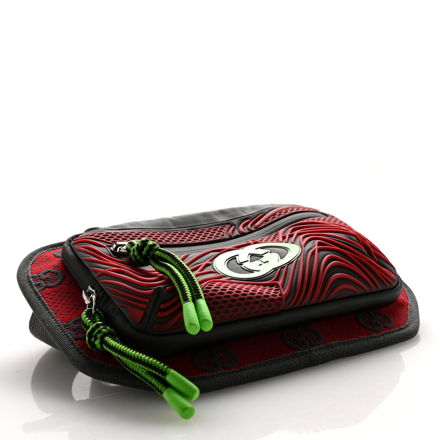 Jersey GG Monogram All Over Sporty Belt Bag Green Grey Multicolor