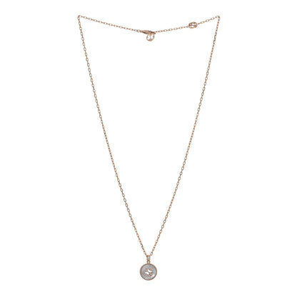 Gucci 18K Rose Gold Diamond Mother of Pearl Interlocking G Pendant Necklace 3 of 5