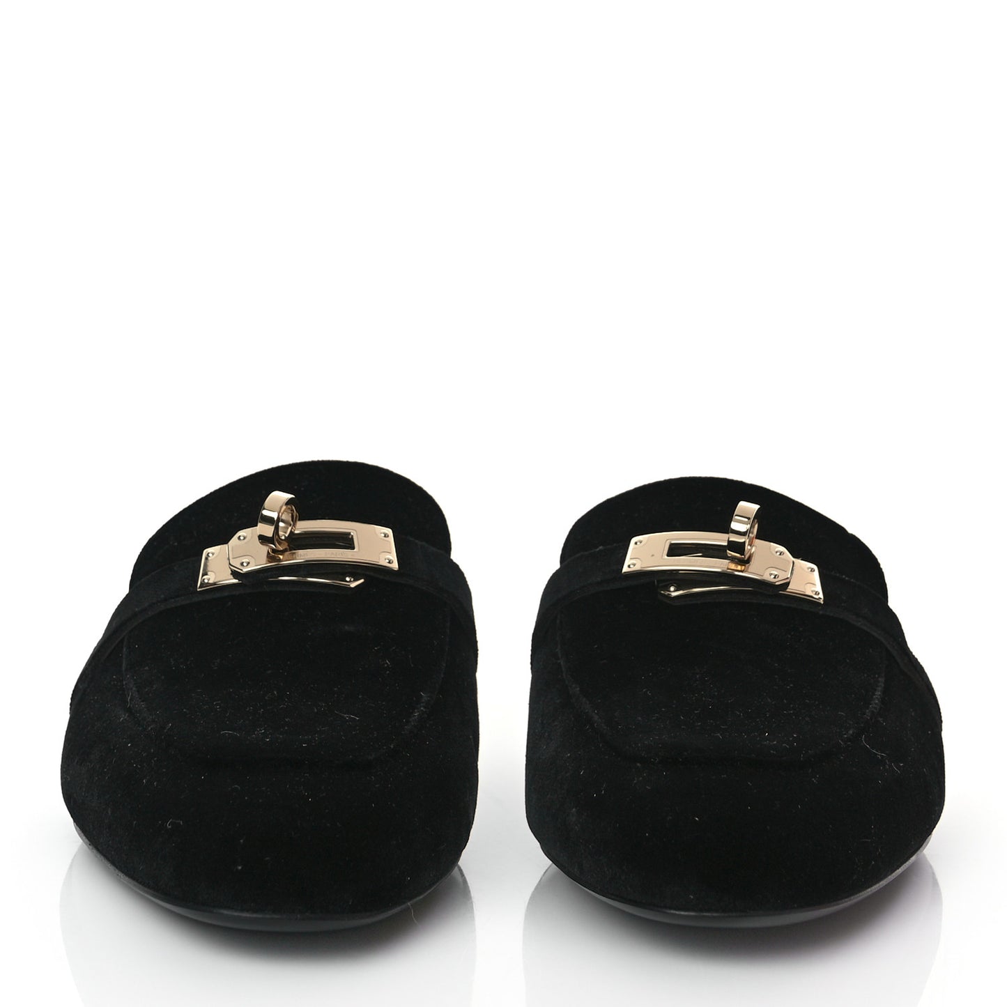 Velvet Goatskin Oz Mules 37 Black