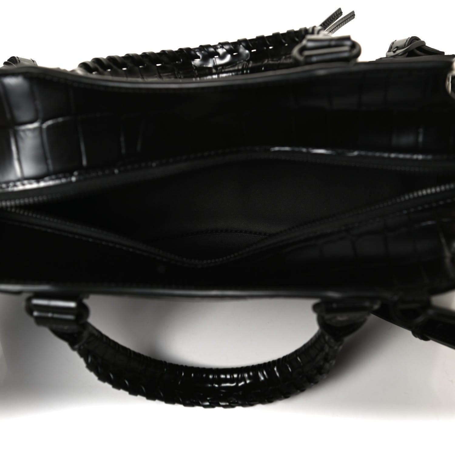 Balenciaga Semi Shiny Calfskin Crocodile Embossed Neo Classic Black Hardware S City Black 5 of 11