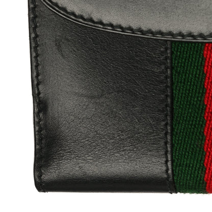 Gucci Calfskin Web Compact Wallet Black 15 of 16