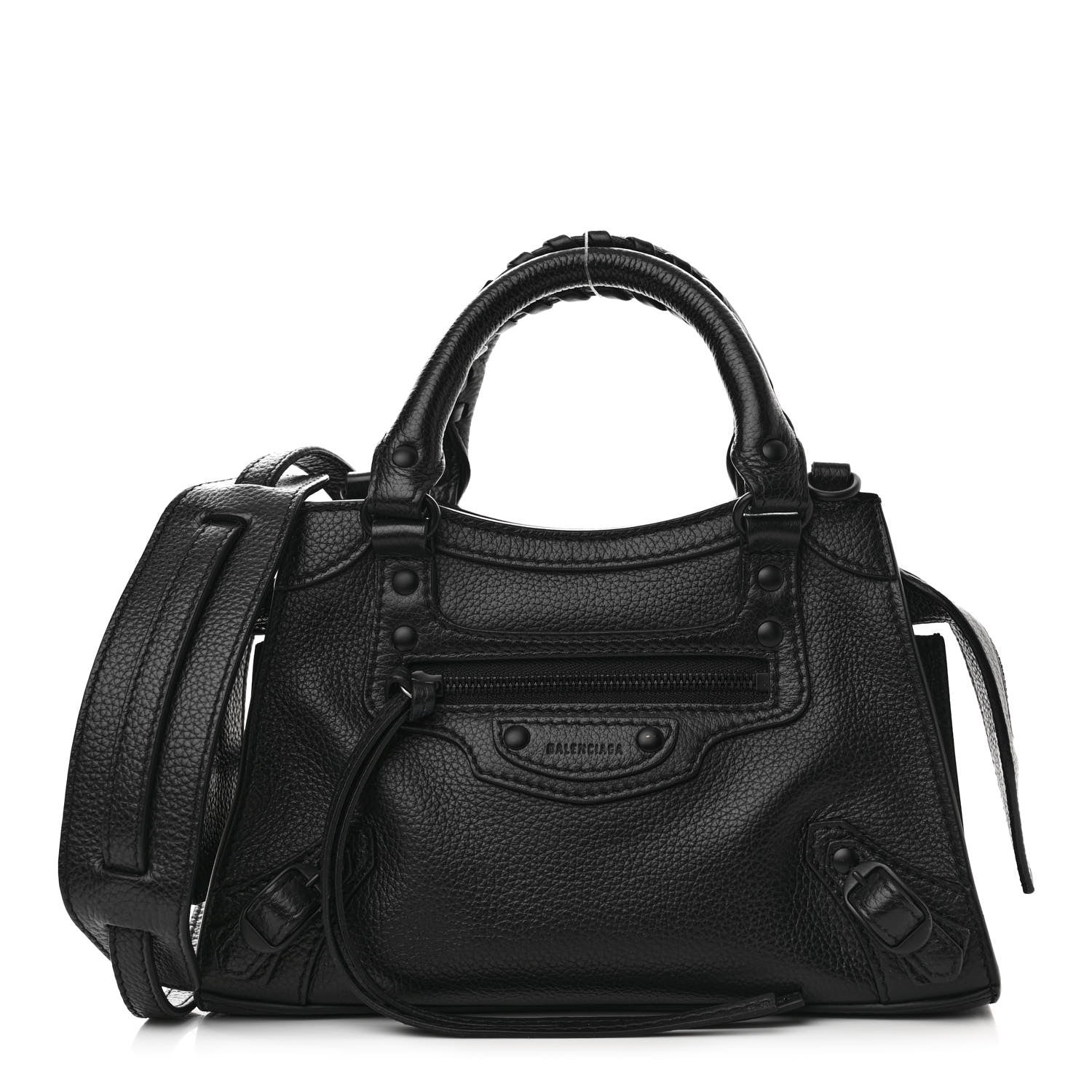 Balenciaga Grained Calfskin Neo Classic Black Hardware Mini City Black 1 of 10