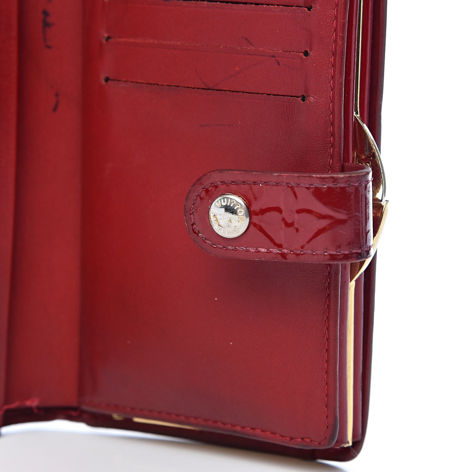 Louis Vuitton Vernis French Purse Wallet Pomme d'Amour 10 of 15