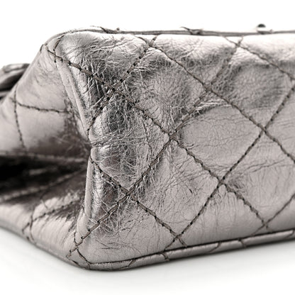 Chanel Metallic Calfskin Quilted 2.55 Reissue 224 Flap Silver 9 of 12