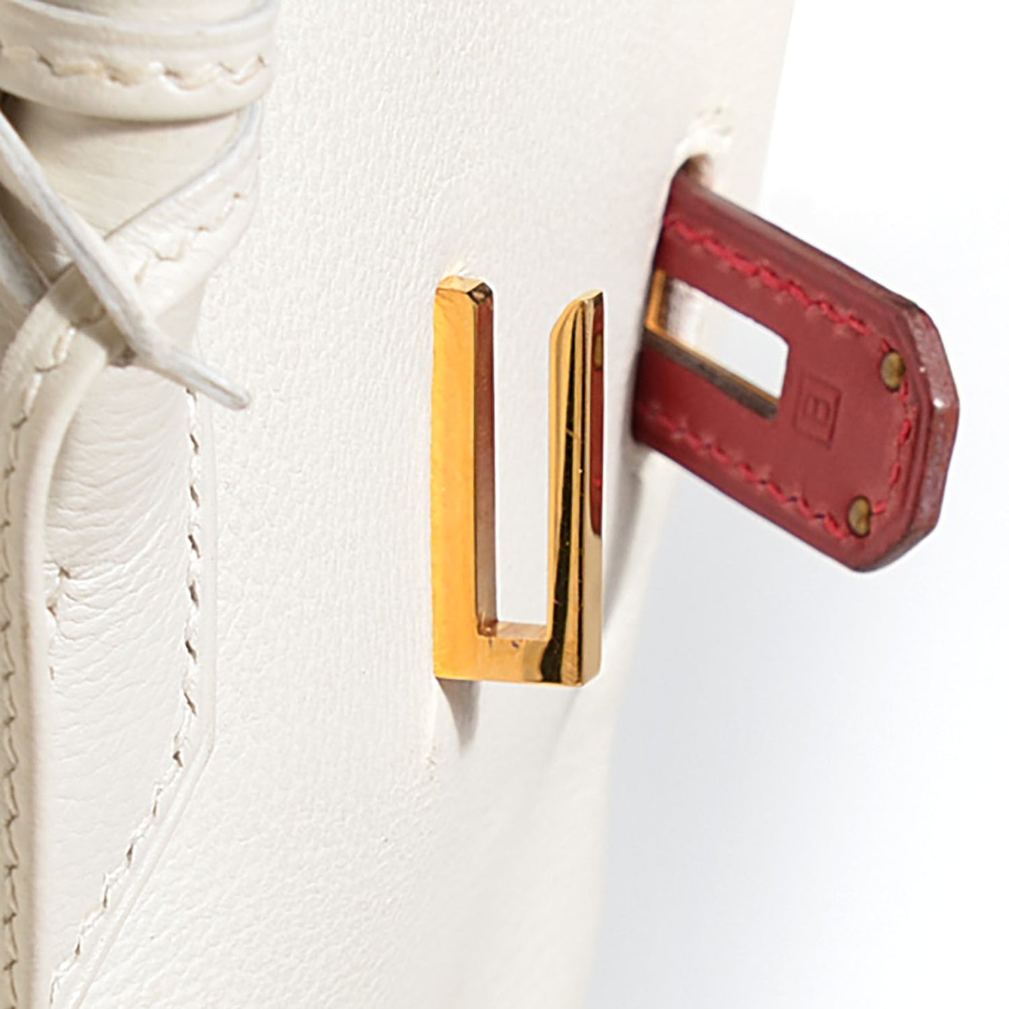 Swift Bi-Color Birkin 35 Blanc Rouge Vif