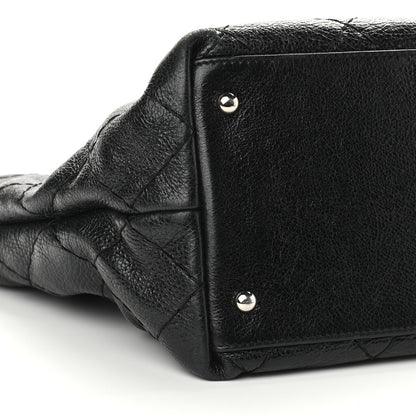 Chanel Glazed Calfskin Large On The Road Tote Black 9 of 10