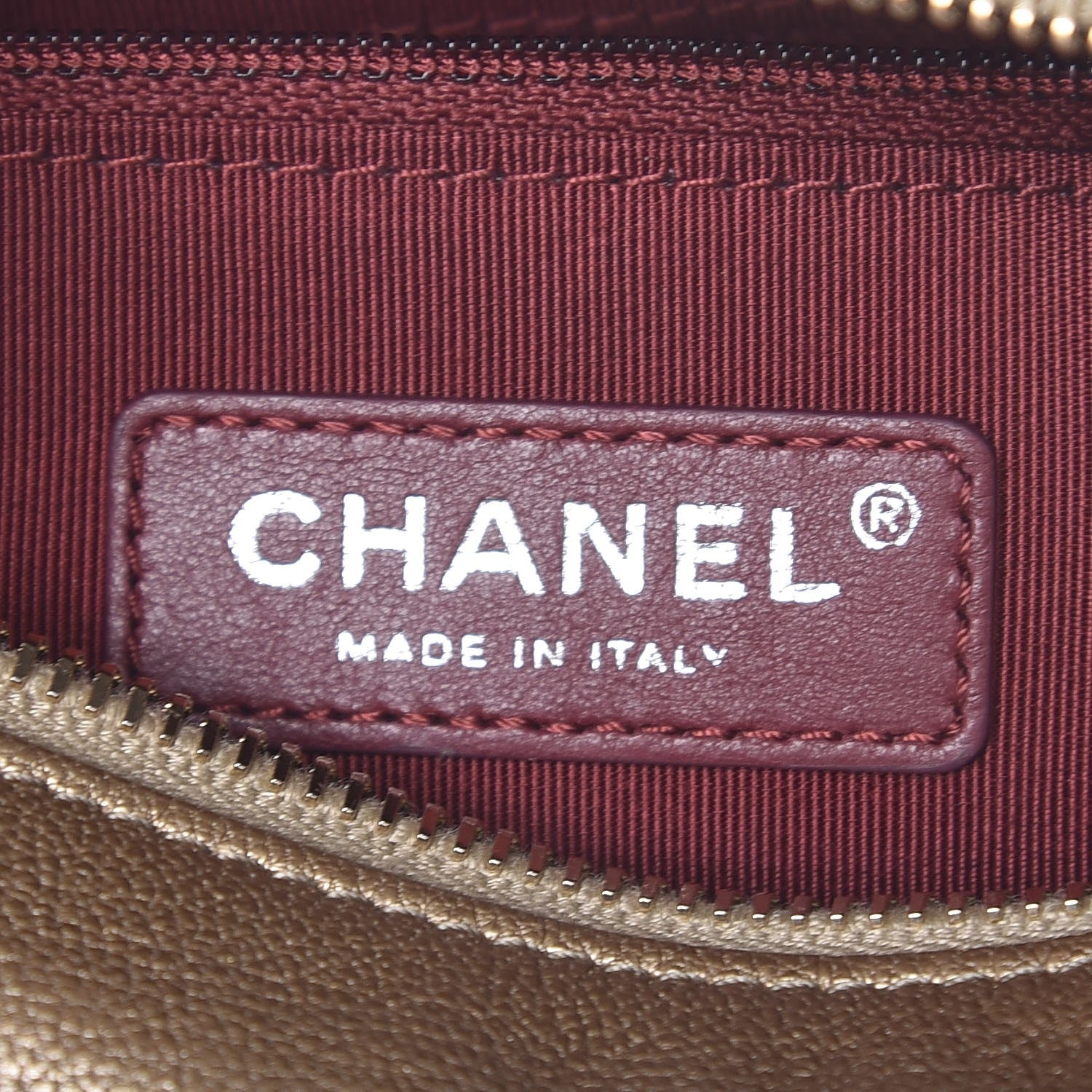 Chanel Metallic Goatskin Quilted Small Gabrielle Hobo Gold Bronze 8 of 10