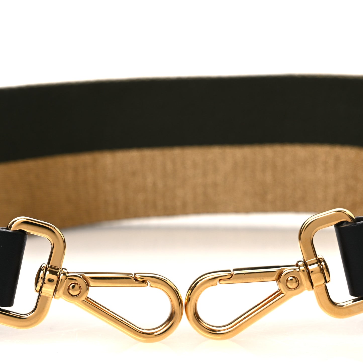 Ribbon Lurex Vitello Century Bi-Color Lines Adjustable Strap You Equatore Gold Lurex Black
