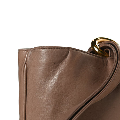 Chanel Lambskin CC Drawstring Shoulder Bag Dark Beige 16 of 17