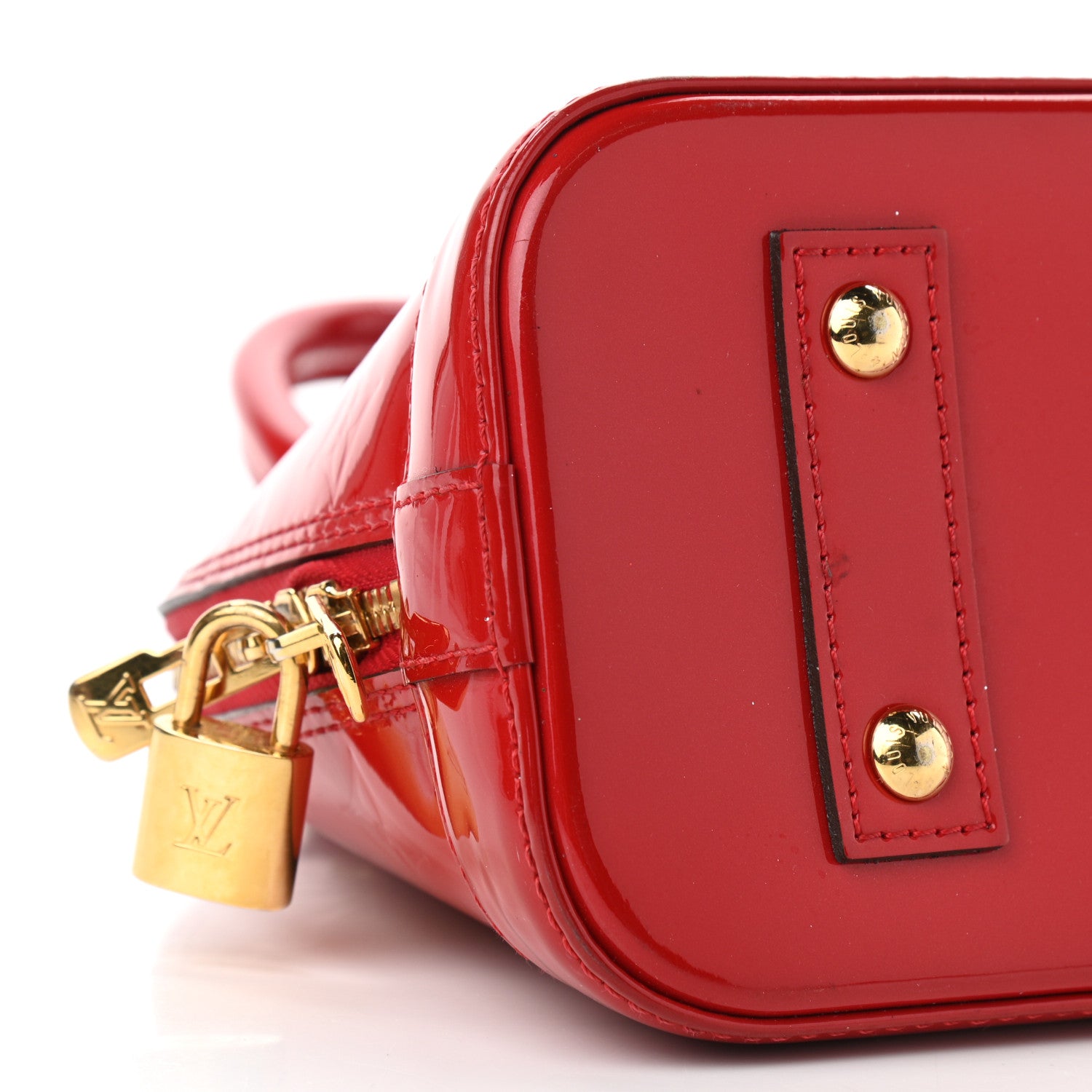 Louis Vuitton Vernis Alma BB Cherry 9 of 12