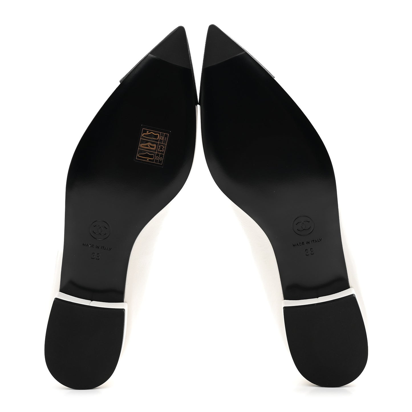 Shiny Lambskin Grosgrain Pearl Mary Janes Flats 38 White Black